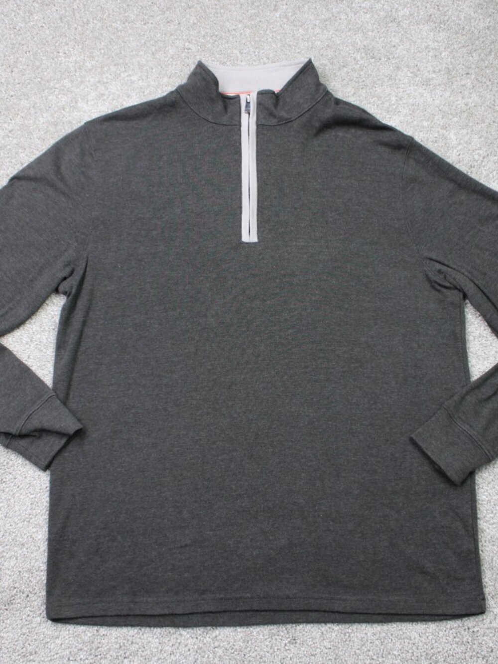 The Normal Brand Sweatshirt Men Medium Gray 1/4 Zip Stretch Long Sleeve Pullover